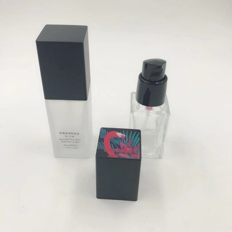 30ml glass bottle with pump for cosmetic foundation /BB cream YXG003