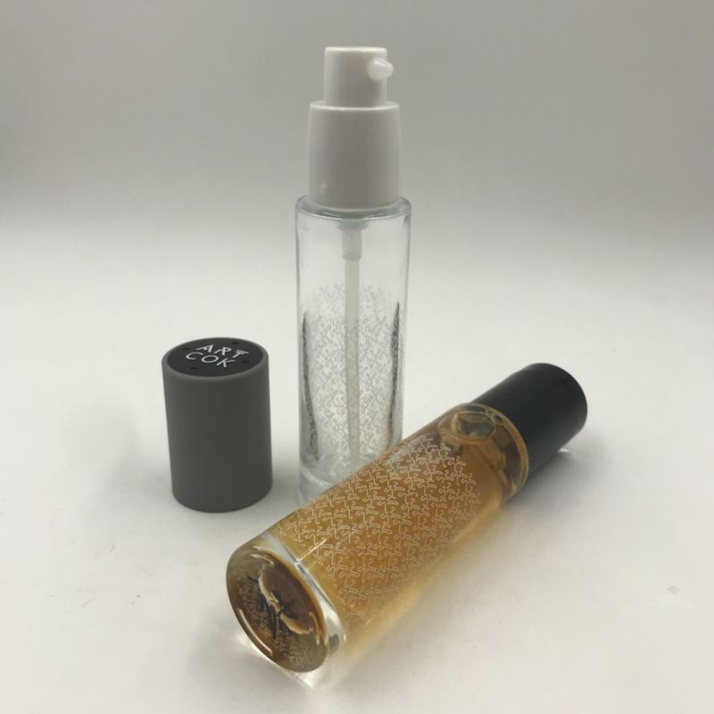 30ml glass bottle with pump for cosmetic foundation /BB cream YXG001