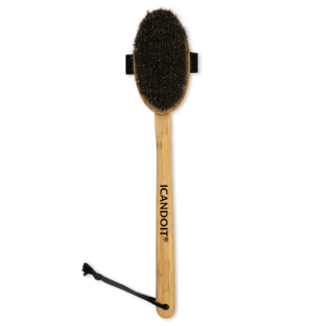 Detachable Wooden Handle Dry Massage Body  Brush-Horse hair mixed with Natural Tampico/ Cactus 