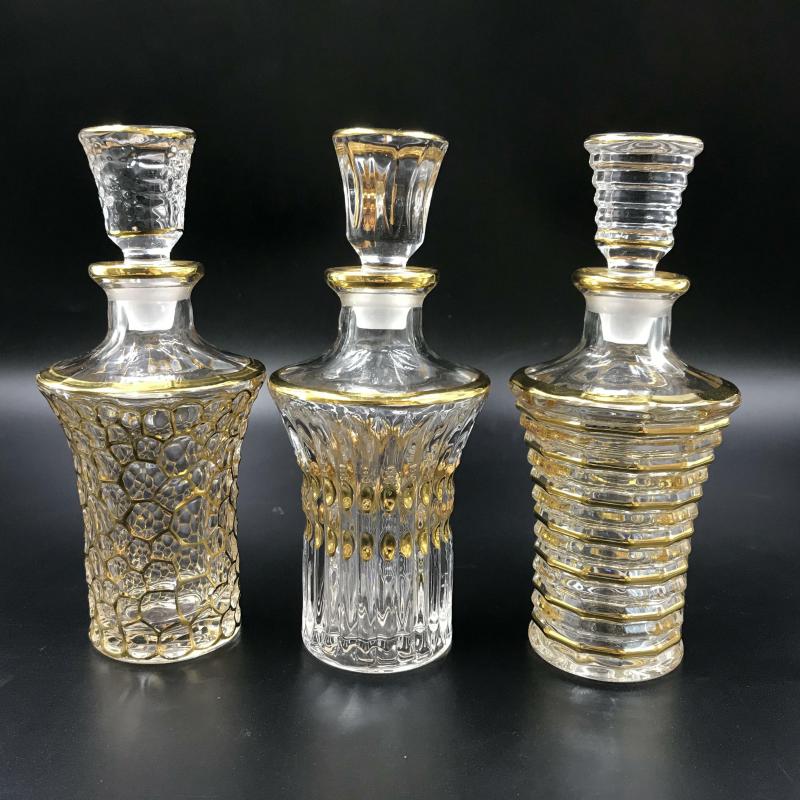 150ML Luxury Golden Painting Crystal Perfume Decanter OUD Oil Display Bottle