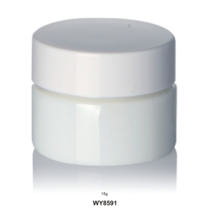 White cosmetic jar 100 ml ceramic skin care container 