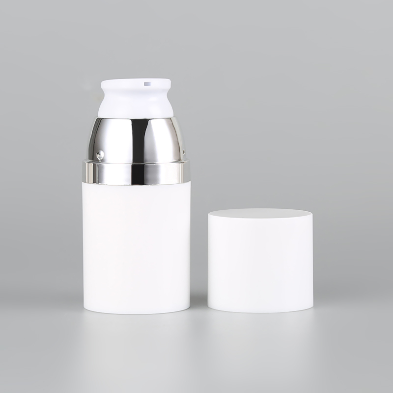 Fat round airless lotion and cream bottle