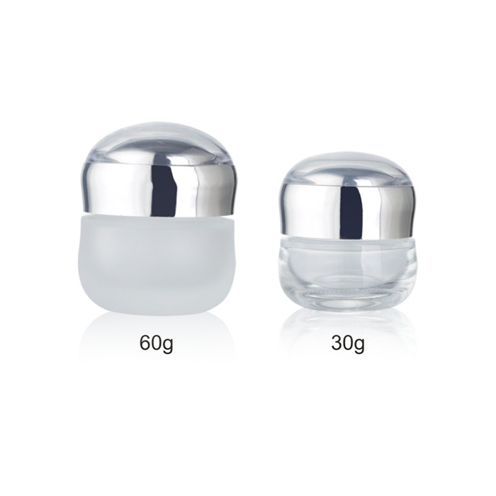 custom made 30ml 50ml luxury glass cream jar for cosmetic packaging 