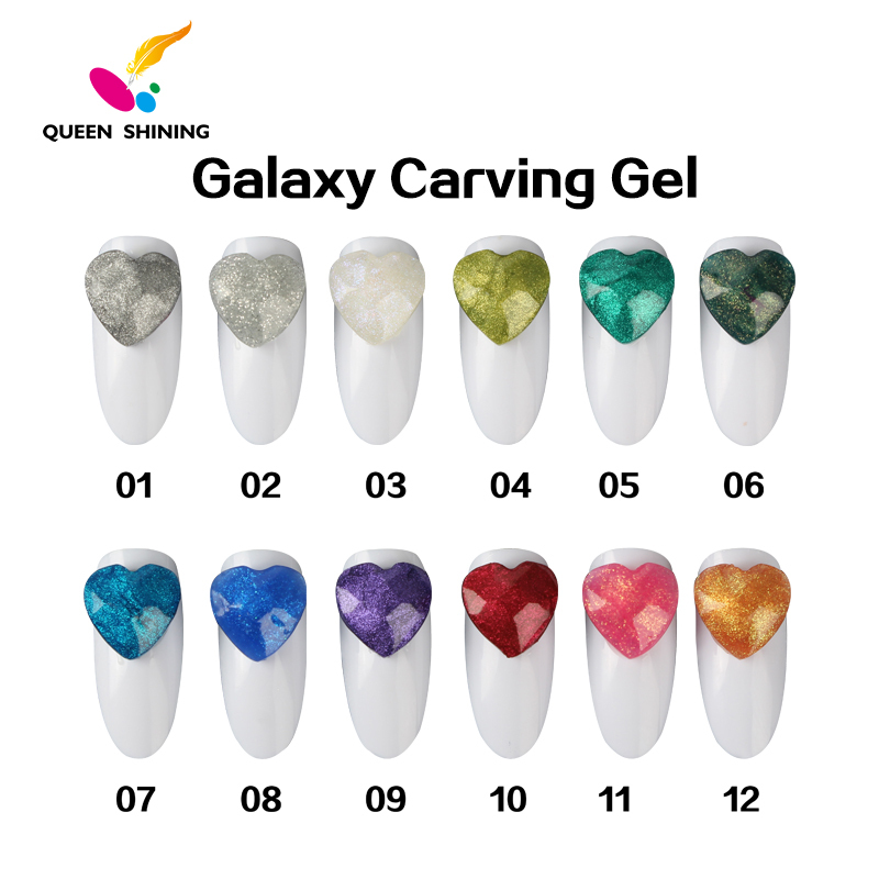 Galaxy Carving Flower Private Label Nail Polish Nail Supplier
