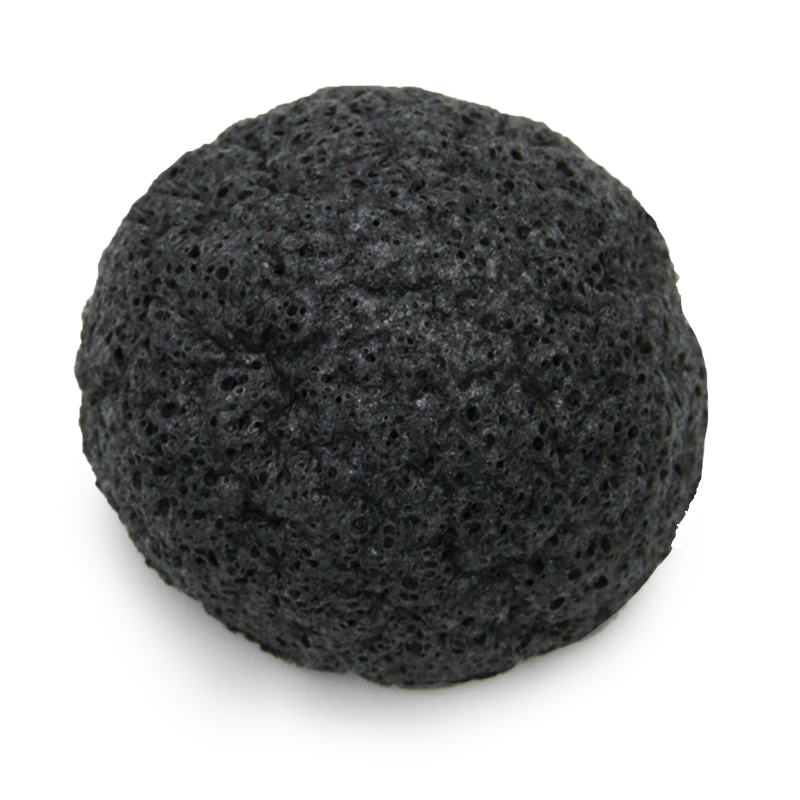 100% natural bamboo charcoal konjac sponge half-ball shape