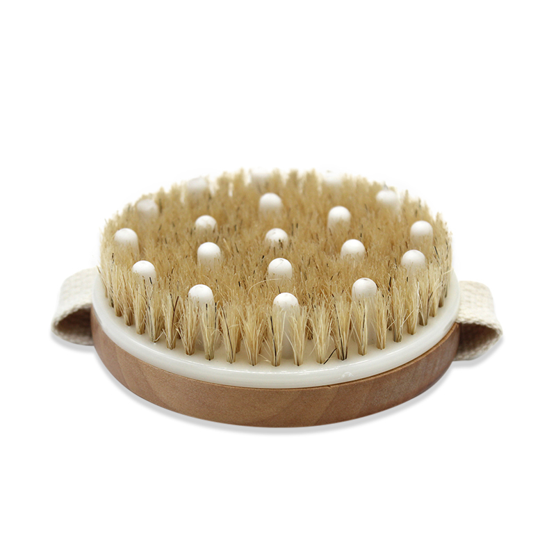 Dry Brushing Body Brush - Best for Exfoliating Dry Skin, Lymphatic Drainage and Cellulite Treatment - Organic Spa Exfoliation and Massage Scrub Brush with 100% Natural Boar Bristles
