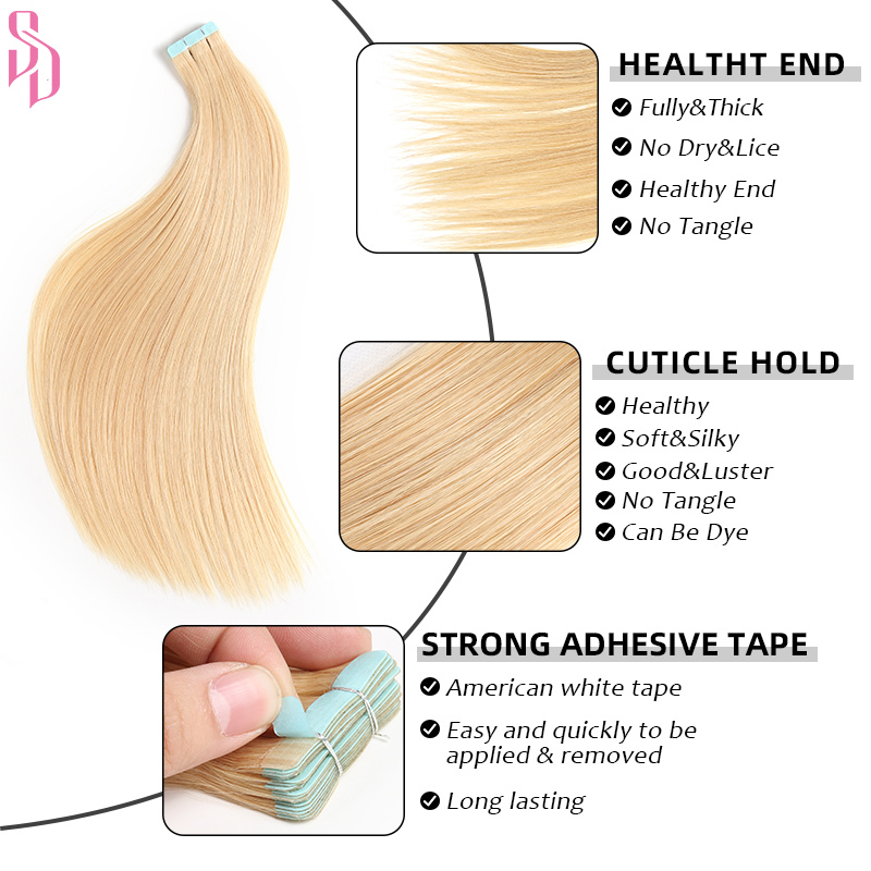 All colors Tape Hair extension 100% human hair