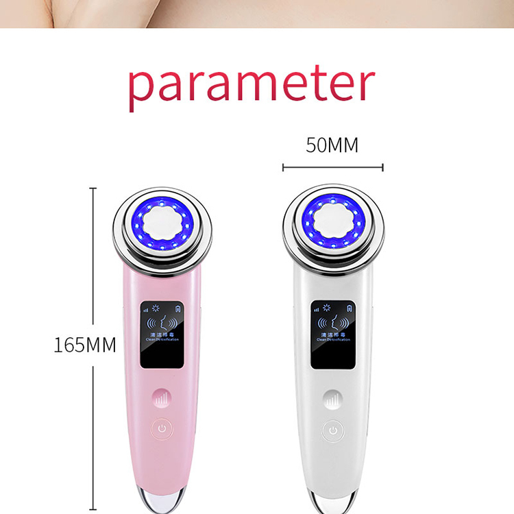 New arrival personal use Portable Mini handheld hot and cold hammer facial machine rf face beauty device with LCD screen