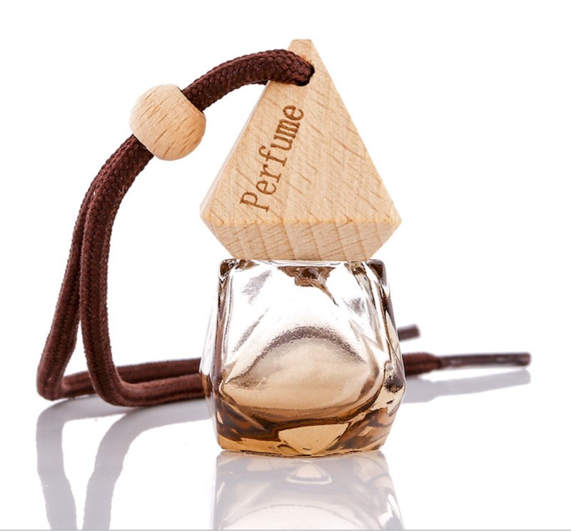 Factory Wholesale Empty Car Hanging Perfume Bottle With Wooden Cap