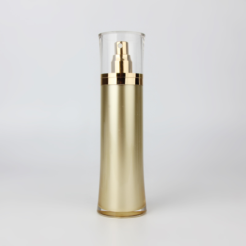 60ml 120ml gold and pink acrylic cosmetic skin care bottle in stock PET plastic cosmetic jars