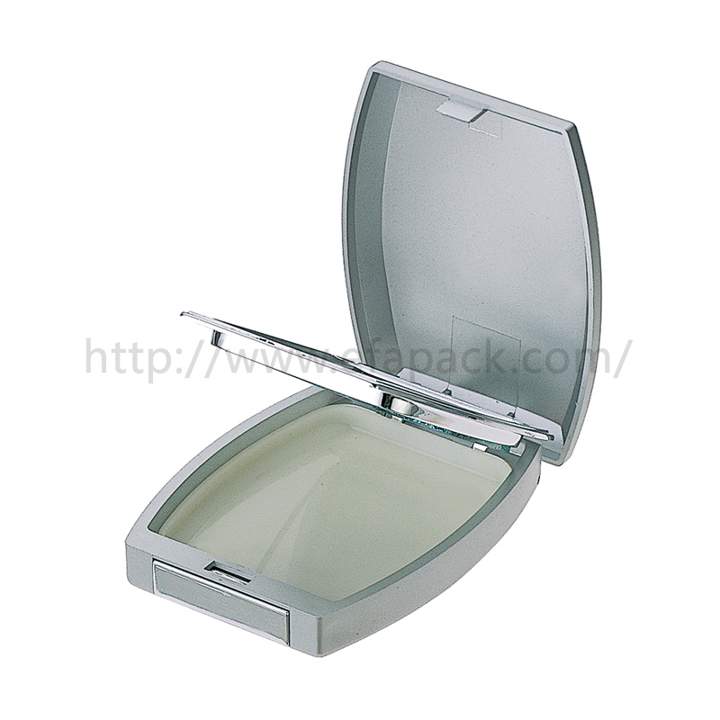 High Quality Fashionable Creative Design Plastic Compact Container with Mirror