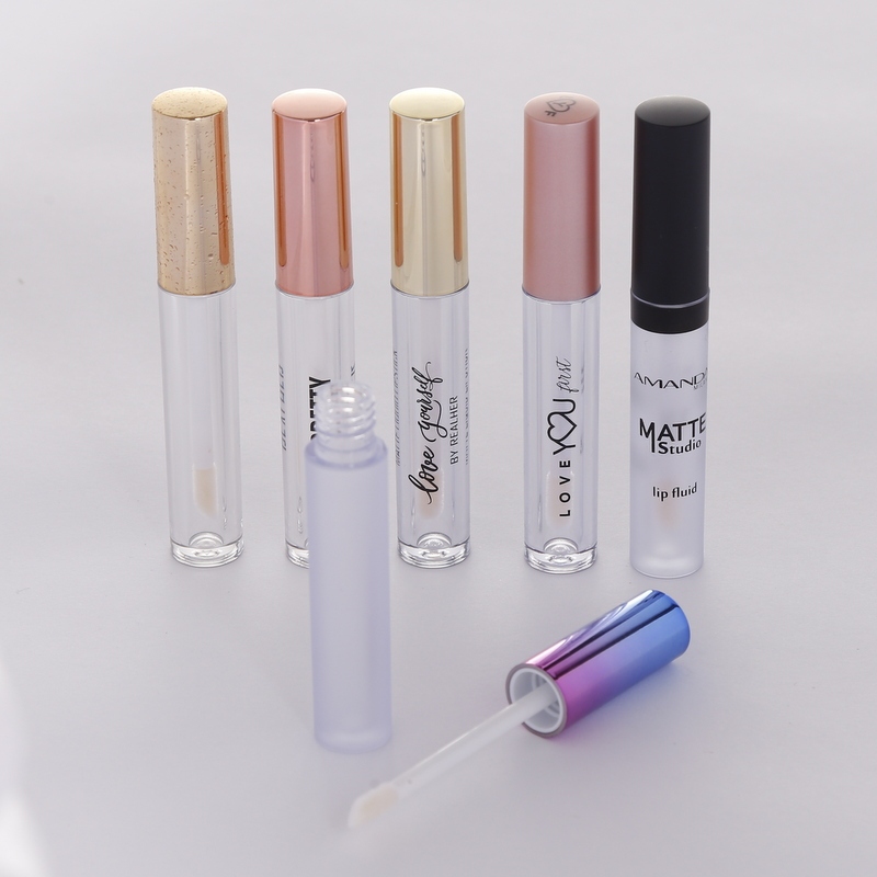 Wholesale customized lip gloss tube lipgloss tube containers brush 