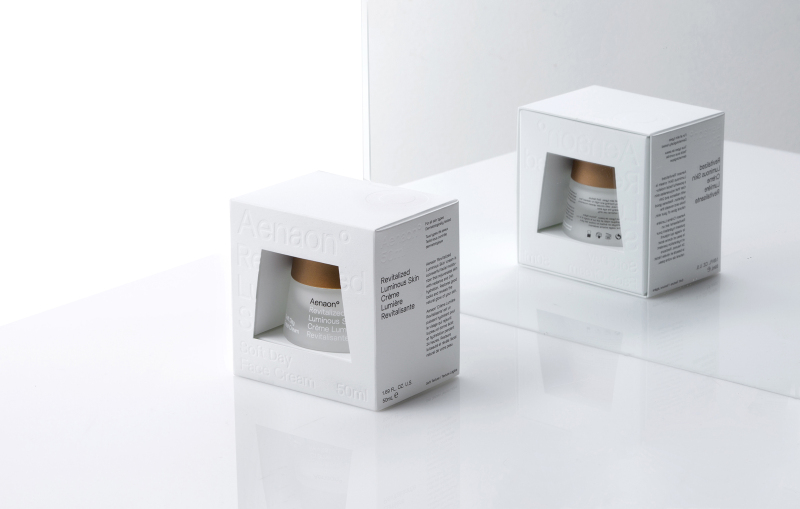 creative design cream packaging box with window