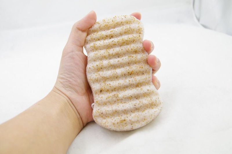 100% natural konjac body sponge walnut