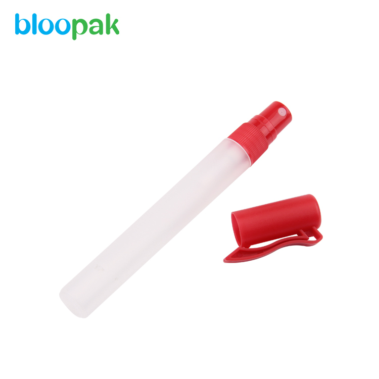 10ml mini plastic pen shaped empty clear refillable perfume spray/mist/atomizer/bottle with pump