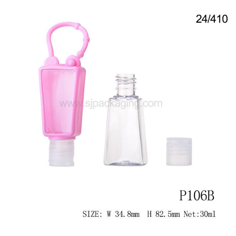 Pink Empty Plastic Customized Portable Hand Sanitizer Gel Bottle