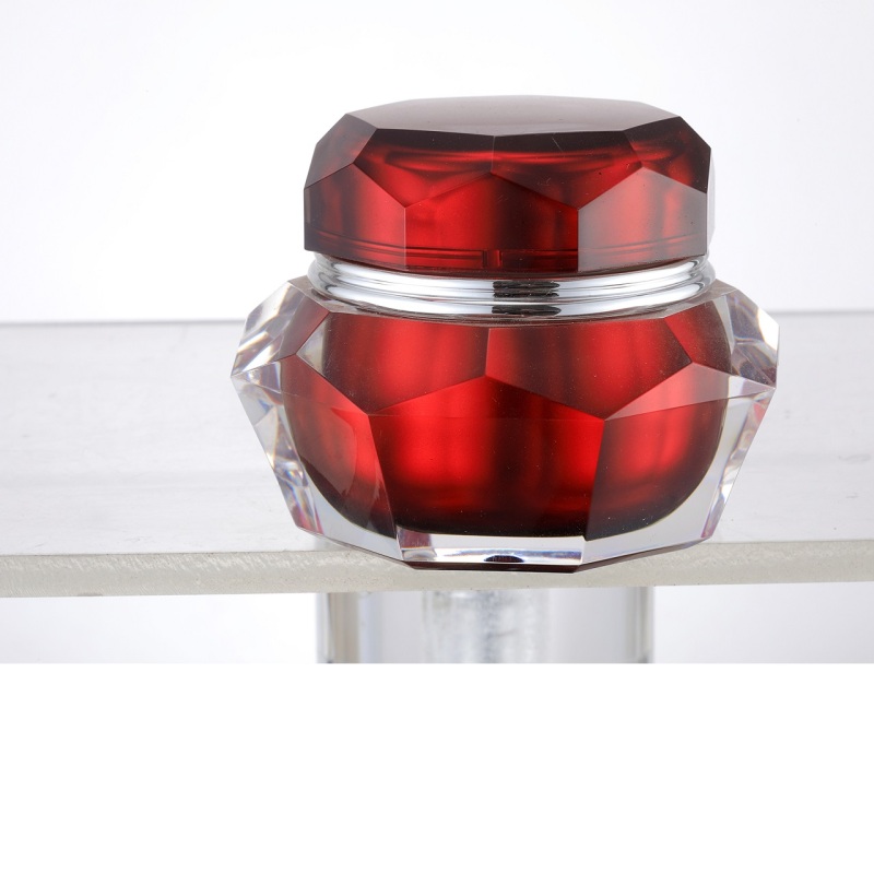 Acrylic Diamond Jars-8 oz / 250ml PET plastic cosmetic jars