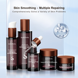 Brightening Woman Facial Anti Aging Repairing Kit Peptides Retinol Lightening Cream Skin Care Set 