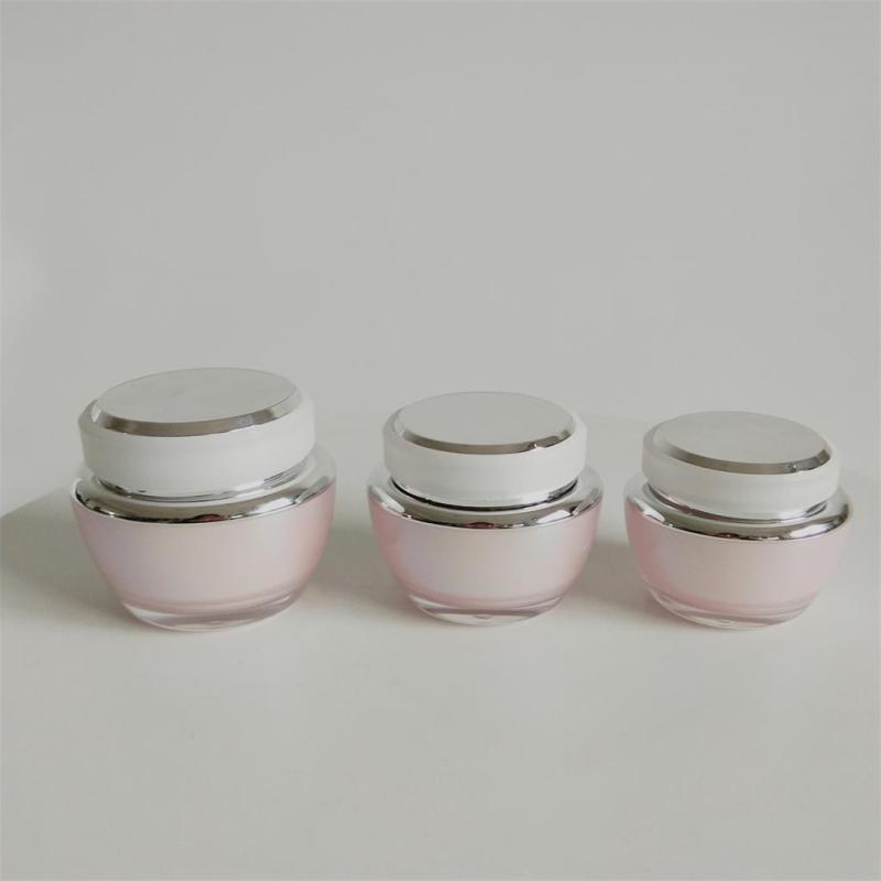 Oval acrylic bottle and cosmetic  jars 