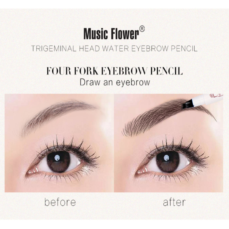 Music Flower 4 tips liquid eyebrow pen