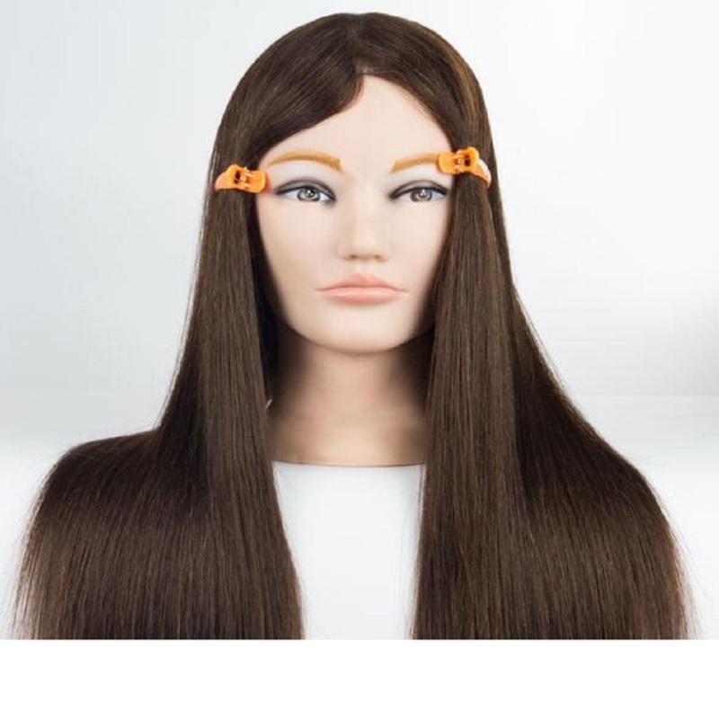 wholesale black female Cosmetology 100 natural barber hairdressering training mannequin dummy manikin heads with human hair