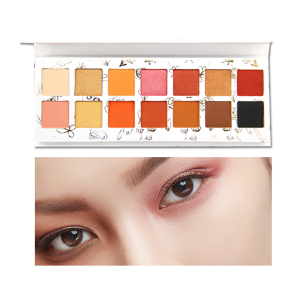 Cosmetics 14 colors private label matte powder eye makeup custom glitter primer eyeshadow palette
