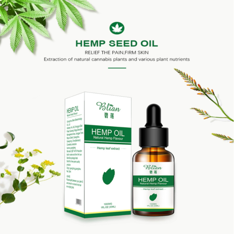 100% Pure Natual Ingredients Hemp Essential Oil Extract CBD Hemp Oil for Pain Relief 