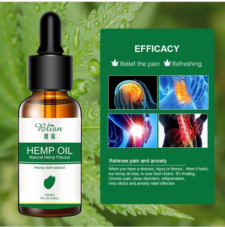 100% Pure Natual Ingredients Hemp Essential Oil Extract CBD Hemp Oil for Pain Relief 