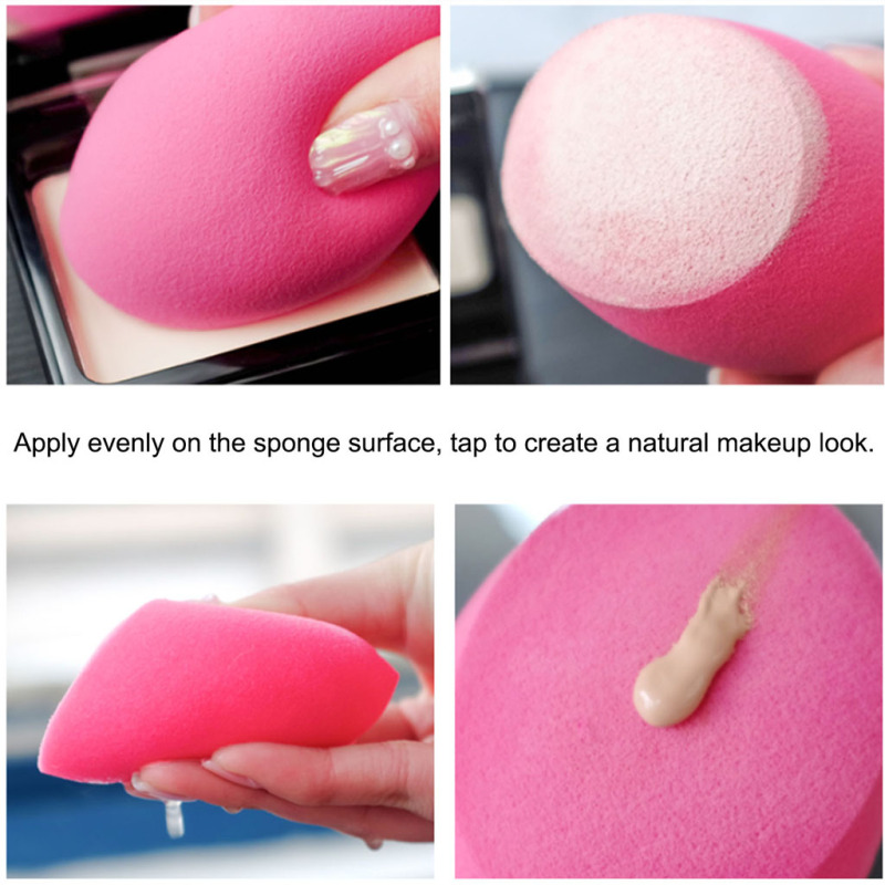 pink color latex free makeup sponge, BB cream sponge, foundation sponge