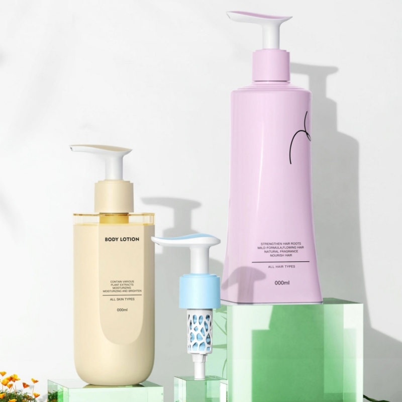 Eco-friendly mono-material pump 28mm 33mm for shower shampoo skin care milk 