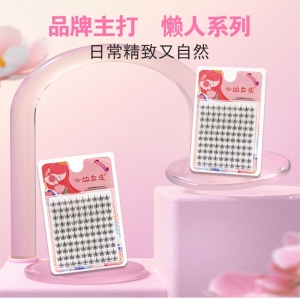 Premade Fan Natural Long Segment Lash DIY Eyelash Extension Individual Cluster Grafting Precut Eyelash