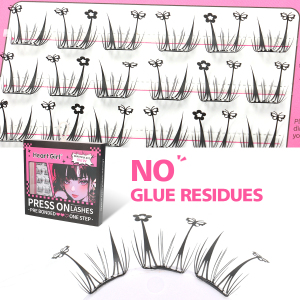 Natural Look Cluster Eyelash Pre Glued Manga Eyelash Extension No Glue Needed Self Adhesive Lashes Reusable Premade Fan