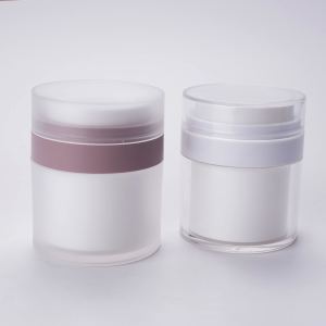 refillable and replacable airless pump jar for cream and serum packaging