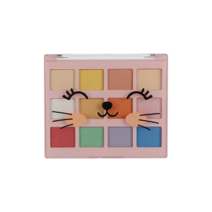 Customized 12 Colors Makeup Pringting Cat Eyeshadow Pallette