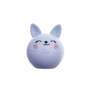 OEM Cosmetic Color Round Shape Cute 3D Cat Lip Balm For Kids