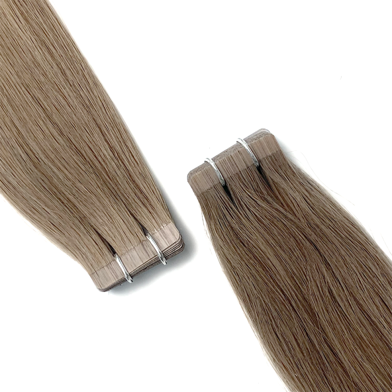 Cuticles Aligned Brown Color Tape Hair Extensions 