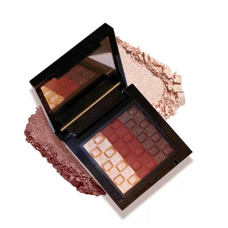 Private label High Pigment 3 Colors Long lasting Chocolate Brown daily makeup sparkling Glitter Eyeshadow