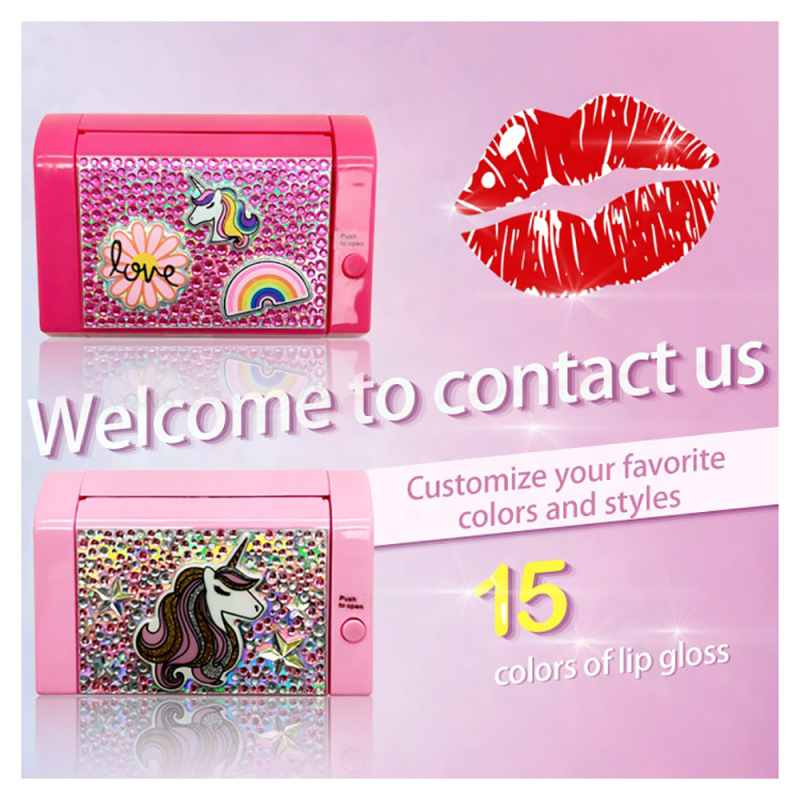 Custom Private Label C5312 Novelty Kids Pop-Up Lip Gloss Palette Moisturizing Non-Greasy MultiColor Options