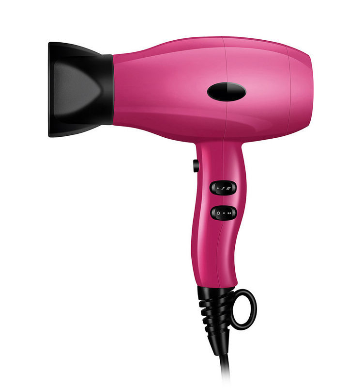 professional AC or DC motor compact hair dryer