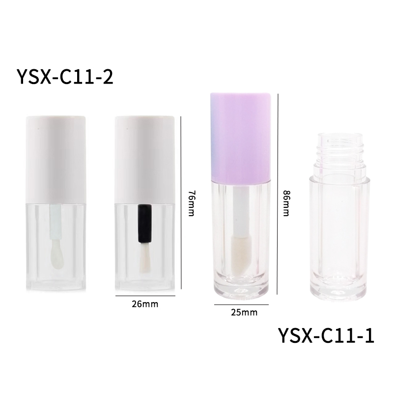 4ml 6ml round thick lip gloss containers tubes large size lip gloss tube with big brush