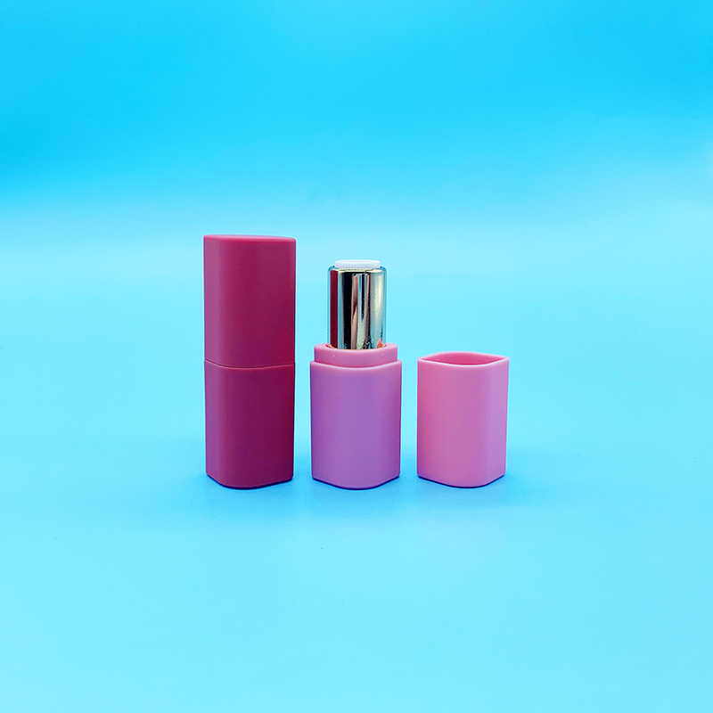 Mini black lipstick irregular square shape cosmetic packaging empty tube unique lipstick tubes