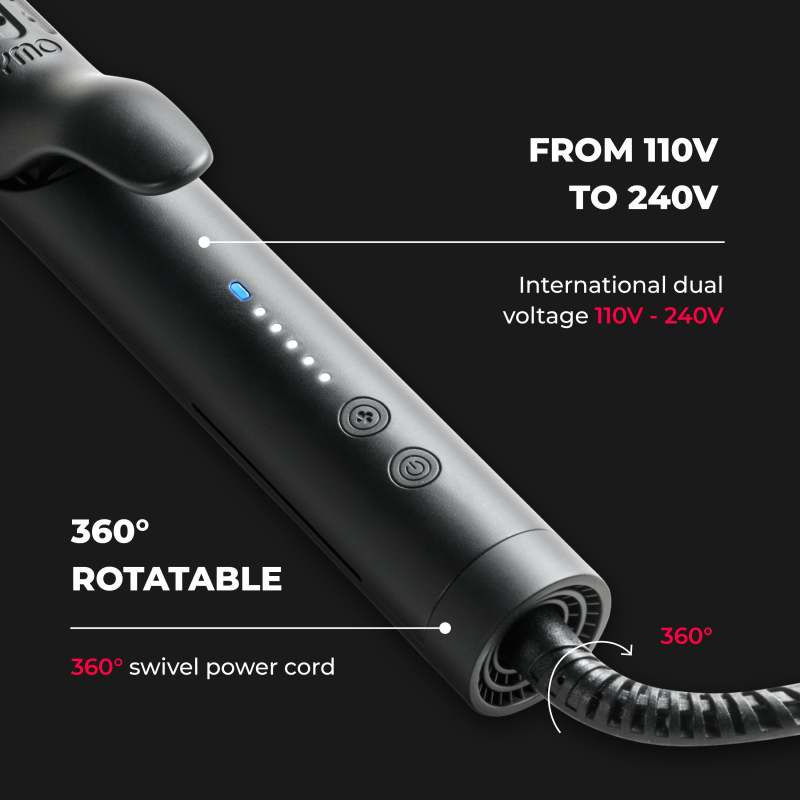 TYMO 360°Airflow Styler Hair Curling Flat Iron, 2 in 1 Ionic Hair Curler & Straightener for All Styles, with 88 Tiny Ionic Air Vents, 5 Adjustable Temp, 3D Floating Ceramic Plate, PTC Fast Heat-Up