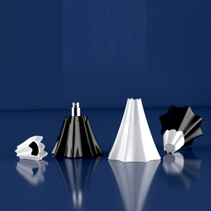 Black white crimp perfume bottle 50ml can be customized logo glass perfume bottle