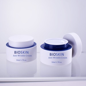 50ml Empty Double Wall Plastic Cosmetic Jar with lid customized sustainable skincare packaging high quality wholesale manufacturer