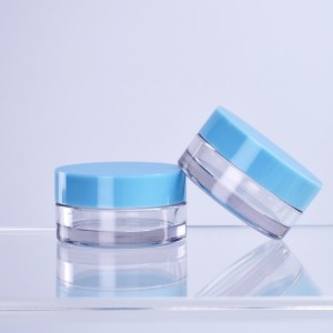 Thick double-wall plastic cosmetic jar custom skincare container 