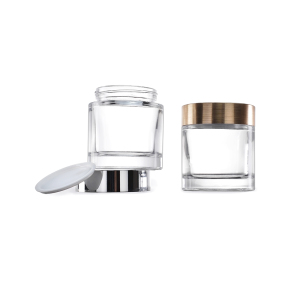 100ml thick-walled glass cosmetic jar perfect packaging solution for facial care products.