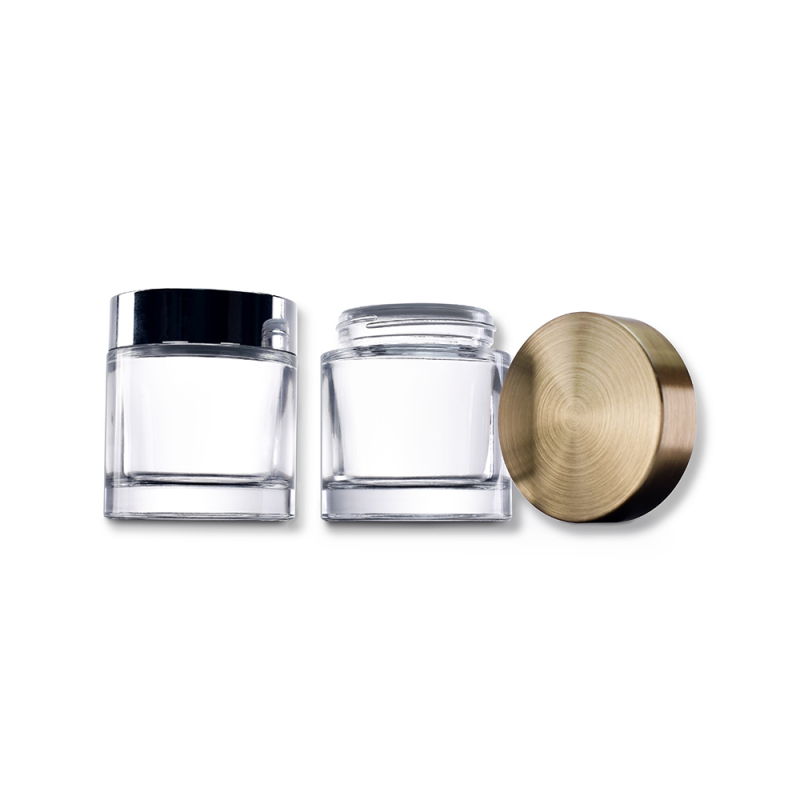 100ml thick-walled glass cosmetic jar perfect packaging solution for facial care products.