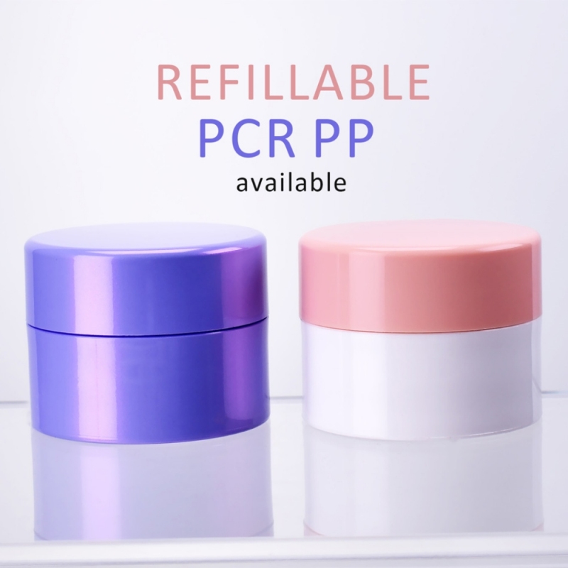 50ml Refillable Thick Wall PP Cosmetic Jars for skincare container