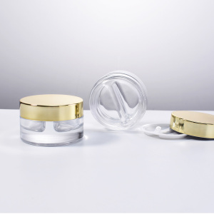 10ml + 10ml dual chamber glass cosmetic concentrate jars 