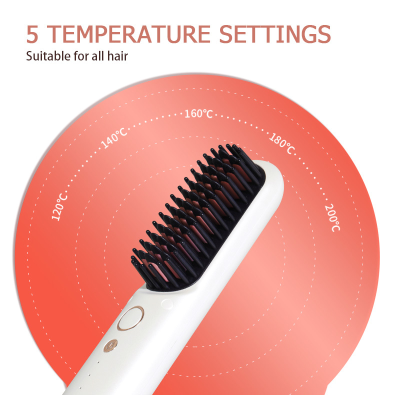 Rechargeable Hair Straightening Brush